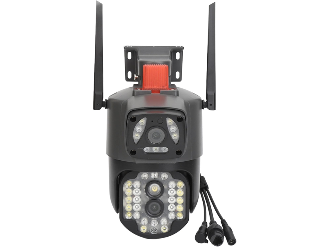 Cámara de seguridad exterior con rotación de 360°, 1080p, intercomunicador de audio bidireccional, seguimiento móvil Jortmrd