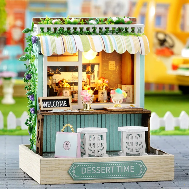 (estilo 2) Kit De Bricolaje Para Casa De Muñecas - Modelo De Casa En Miniatura Con Muebles