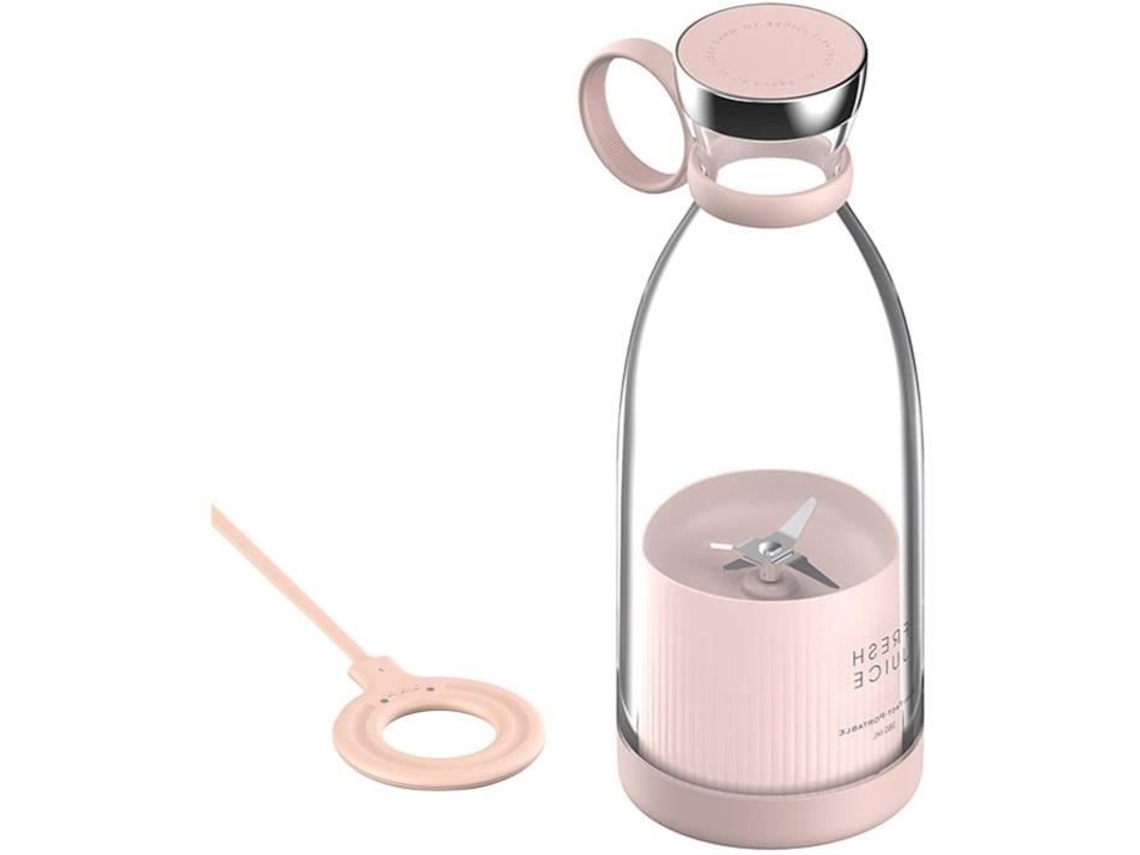 Batidora Portátil 350ml, Batido, Vaso Shake, Inalámbrica 4 Cuchillas