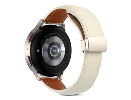 Correa de piel auténtica liberación rápida de 22mm con hebilla para Realme Watch 3/Huami Amazfit GTR 4/GTR 4 Pro - beige