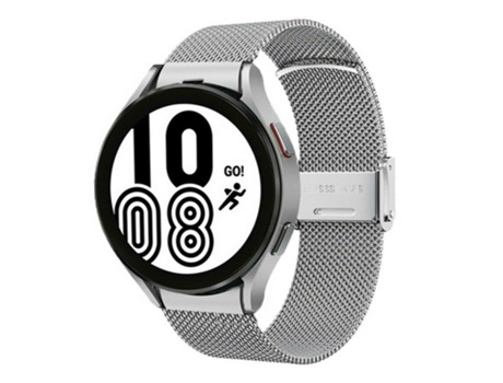 Correa de reloj inteligente para Samsung Galaxy Watch 4 40 mm/44 mm Milan Metal Steel Mesh Buckle Watch Band (Plata)