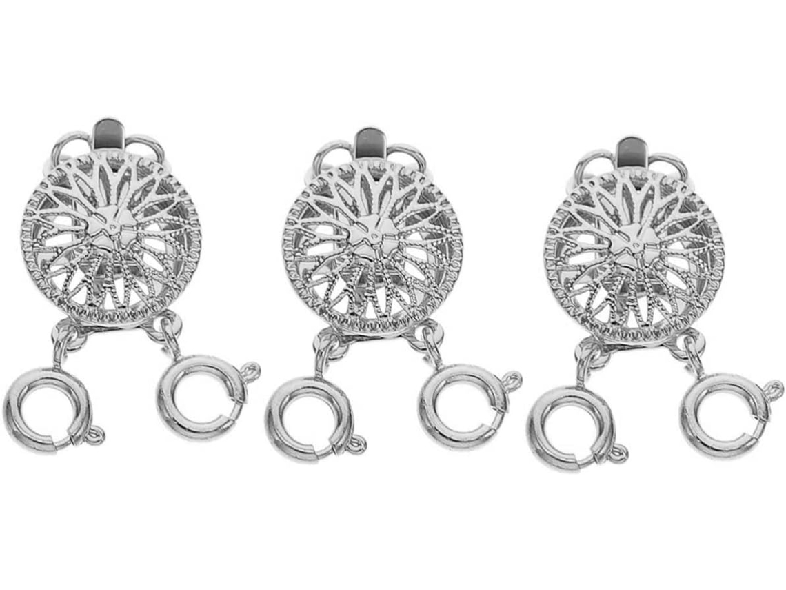 Nuobesty Juego De 3 Cierres De Cobre Para Collares, Ideales Para Combinar Cómodamente Con Otras Joyas.