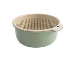 Cesta Escurridora De Plástico De Doble Capa Para Lavar Frutas Y Verduras En La Cocina.