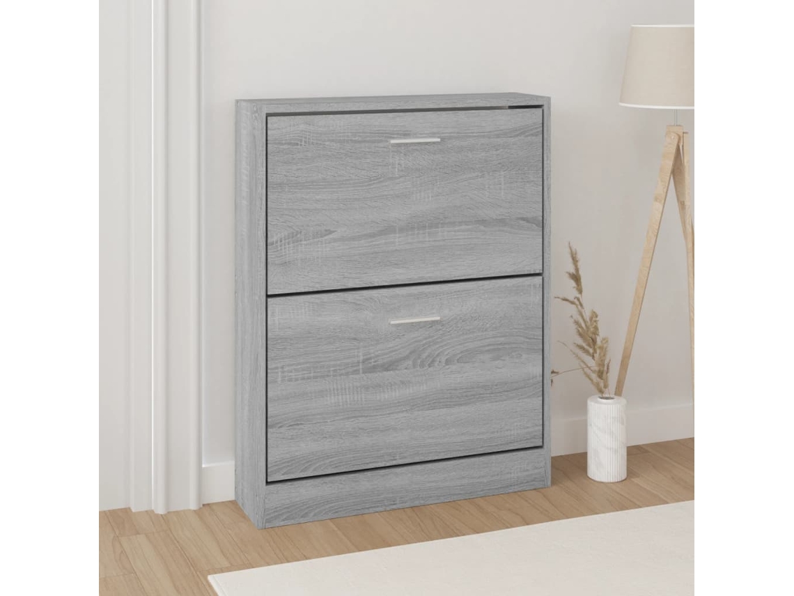 Zapatero Organizador 59X17X81 Cm Derivados de Madera Sonoma Gris