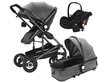 Cochecito Multifuncional 3 en 1 I-Size B.Active X-Go Grey Black