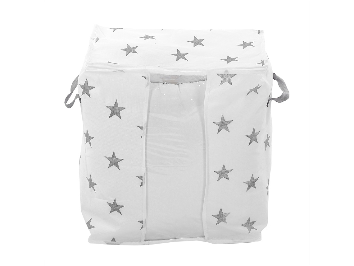 KOFIHETY Bolsa de Almacenamiento Plegable de TNT para Ropa, Mantas, Edredones y Ropa de Cama (Estrellas, S)