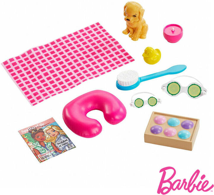 Barbie Bienestar Modelo surtido con accesorios y mascotas spa edad minima 3 en el muñeca rubia regalo para niñas 39 años mattel gjg55