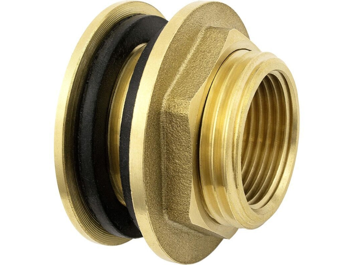 2026altiro-conector Pasante De Latón Y Acero Inoxidable De 3/4 De Pulgada + 2 Anillos De Goma Para Tanque Ibc De Agua De Lluvia