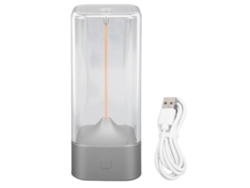 2026-lámpara De Mesa Magnética Led Con Filamento Recargable Usb Control Táctil Inalámbrica Moderna Para Dormitorio Oficina Sala Plata