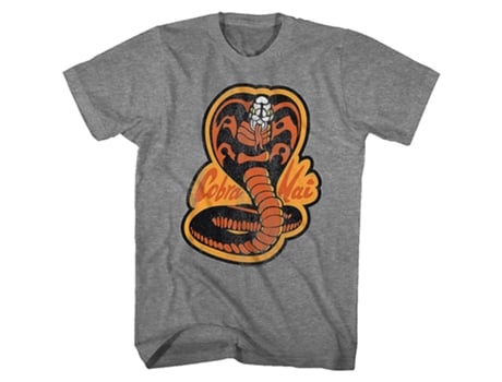 Camiseta ROCKINSTONE con logotipo de Cobra Kai desgastado de Karate Kid (S)