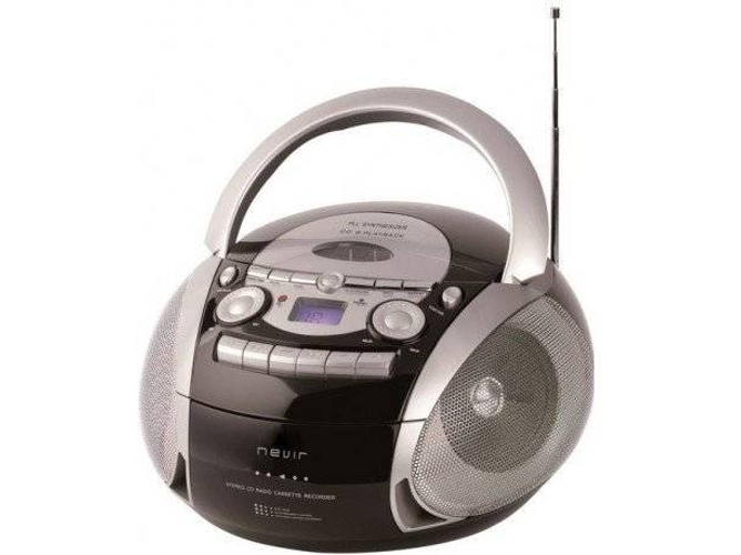 Radio Boombox NEVIR NVR-482UCM Negro (CD/Casete/MP3)