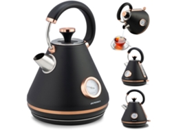 Hervidor eléctrico Berdsen BD-701 con termómetro, 1,7 l, color negro
