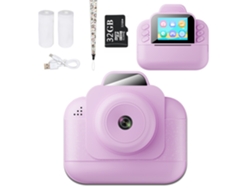 Câmera Instantânea 1080p para Crianças, Inclui um Cartão de Memória de 32 Gb . CZHHMART (roxo)