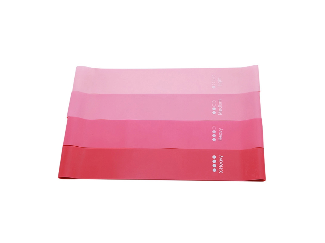 Ycnm-bandas Elásticas Tpe Para Fitness Rosa 4pcs