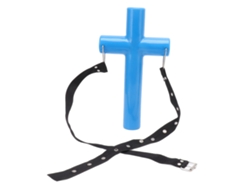 Herramienta para abrir la boca de animales, cruzada, bovino, caballo, oveja, azul L