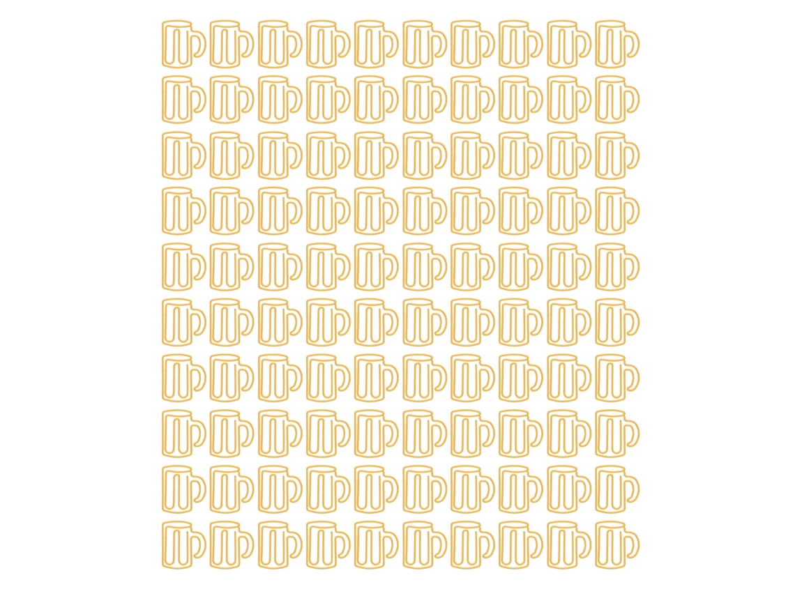 100 Clip De Papel Lindo Estilo Taza Amarillo Metal Fuerte Para Niños Hogar Escuela Oficina