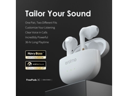 Auriculares Inalámbricos Oraimo Oeb-e104dc Con Modos Básico Y De Conocimiento, 36 Horas De Duración De La Batería Y Micrófonos Con Ia.