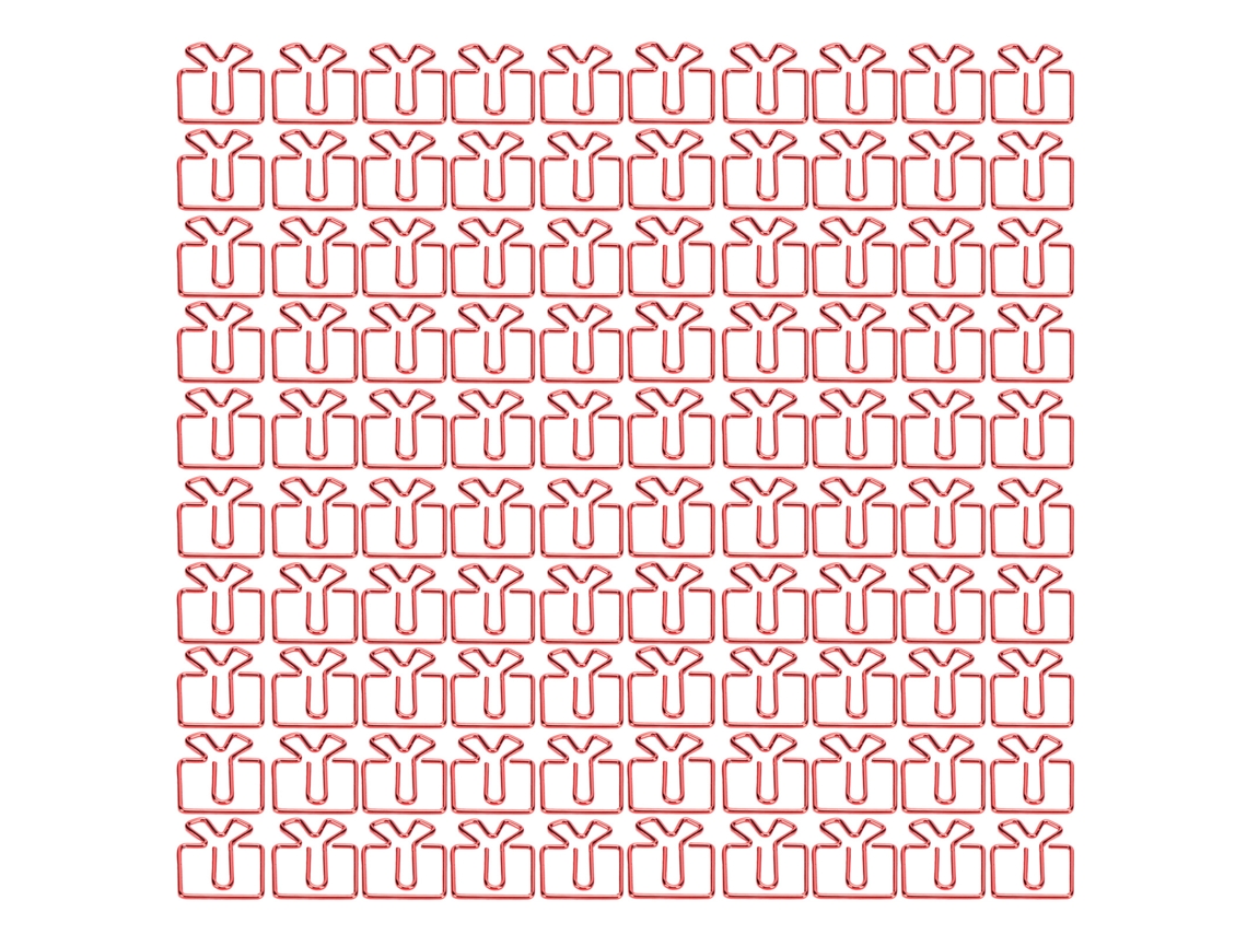 100 Clips De Papel Con Forma De Metal, Bonitos Y Ligeros, Portátiles, Para Oficina, Para Clasificar Documentos Y Archivos.