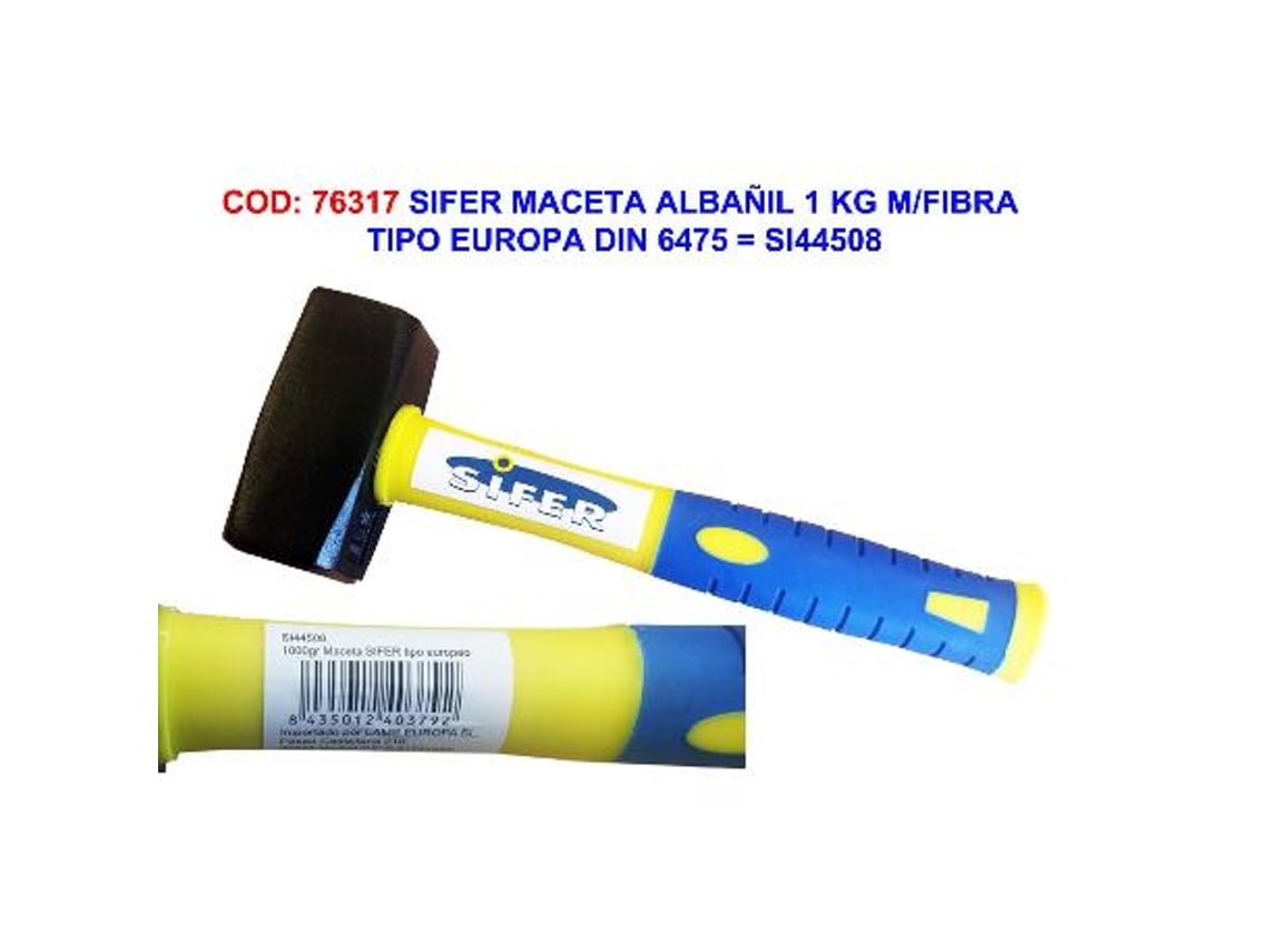 Sifer maceta albañil 1 kg m-fibra tipo europa din 6475 si44508