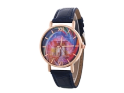 Reloj De Pulsera Unisex Elegante De Cuarzo Azul Marino Para Parejas.