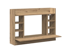 Escritorio | Mesa | Escritorio de pared con estante, Roble artesanal
