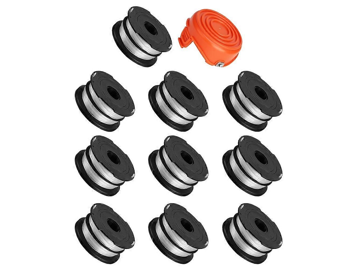 Carrete De Repuesto V2r 10 + 1 Tapa De Carrete Para Cortacésped Black Decker Gh750 P5t Gh710 Gh700, Df-0