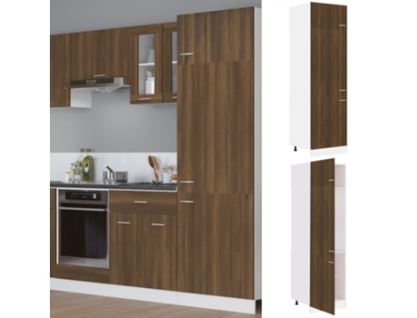 Armario De Cocina VIDAXL Marrón Madera contrachapada (60x57x207 cm)