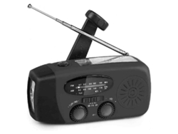 JILLIOPER Radio de Mano Solar Portátil Alarma Meteorológica Radio de Emergencia para Desastres al Aire Libre 1 pieza