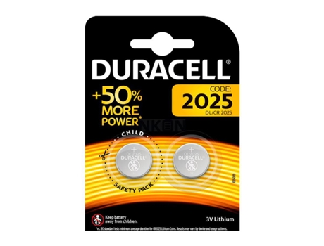 38985 PACK 2 PILAS BOTON CR2025 DURACELL