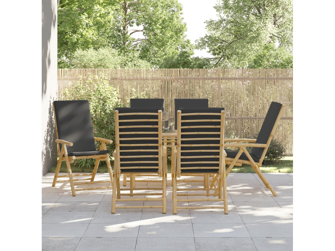 Sillas reclinables/plegables DKD Home Decor en gris oscuro con cojines