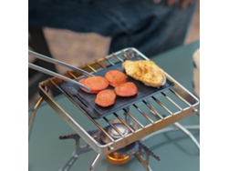 Plancha De Hierro Fundido Antiadherente Para Barbacoa Con Mango Desmontable, Ideal Para Acampadas Y Picnics Portátiles.