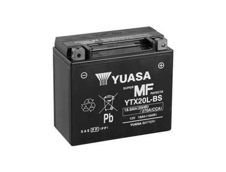 Batería de moto YUASA YTX20L-BS 12V 18AH