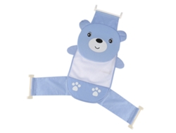 Asiento De Baño Ajustable Para Bebé Recién Nacido Con Red De Soporte Espesada, Hamaca De Baño Mesh Oso Azul