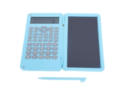 Calculadora Científica De Sobremesa Con Pantalla Lcd De 6 Pulgadas Y Bloc De Notas Plegable - Azul