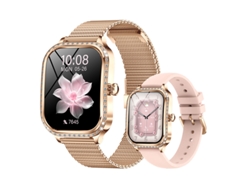 Reloj inteligente Bestvite MK88 de 1,75 pulgadas con monitorización de salud y asistente de voz (dorado)
