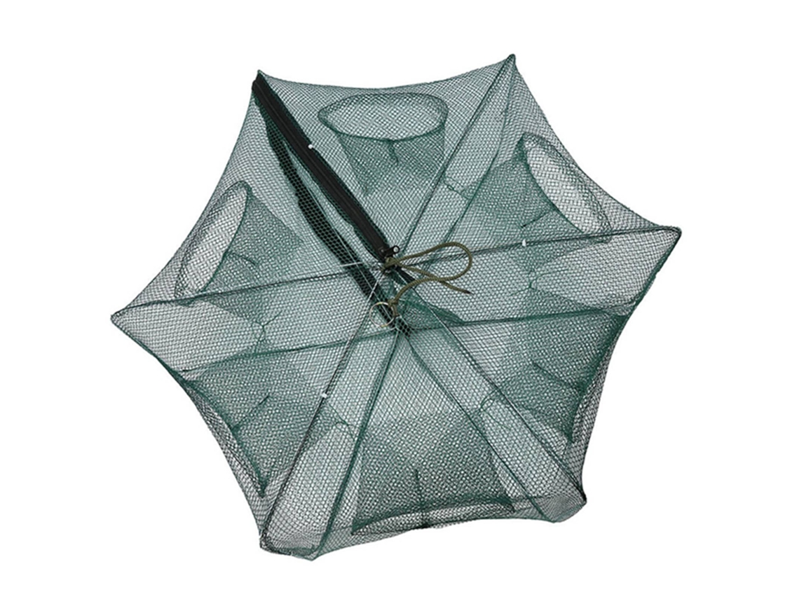 Danu26-jaula De Pesca Automática De 6 Agujeros Para Camarones Cangrejos Pescados Red Nylon Plegable Trampa De Pesca