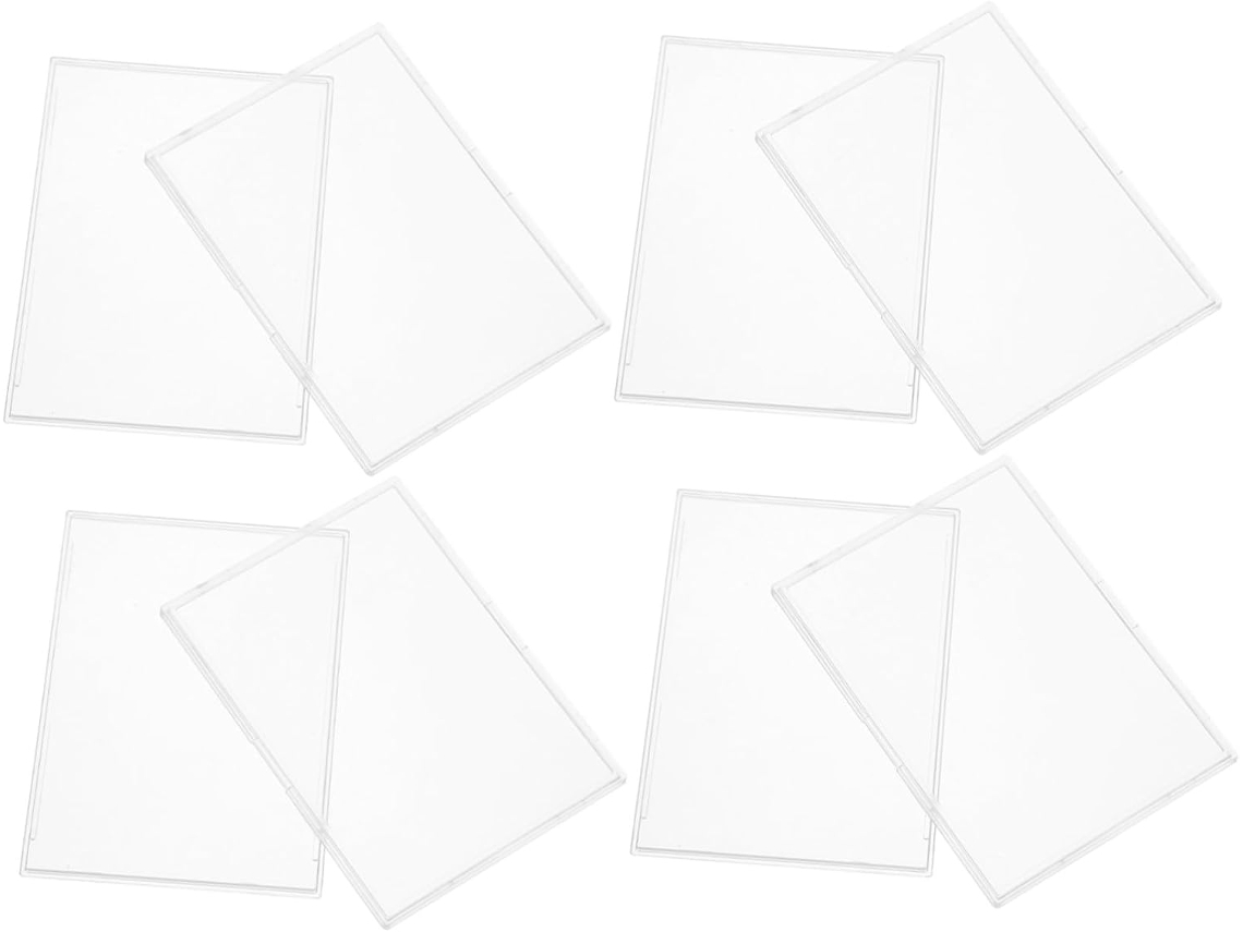Estuches Rígidos De Acrílico Para Tarjetas (10 Unidades) - Tarjeteros Transparentes Reutilizables Para Tarjetas