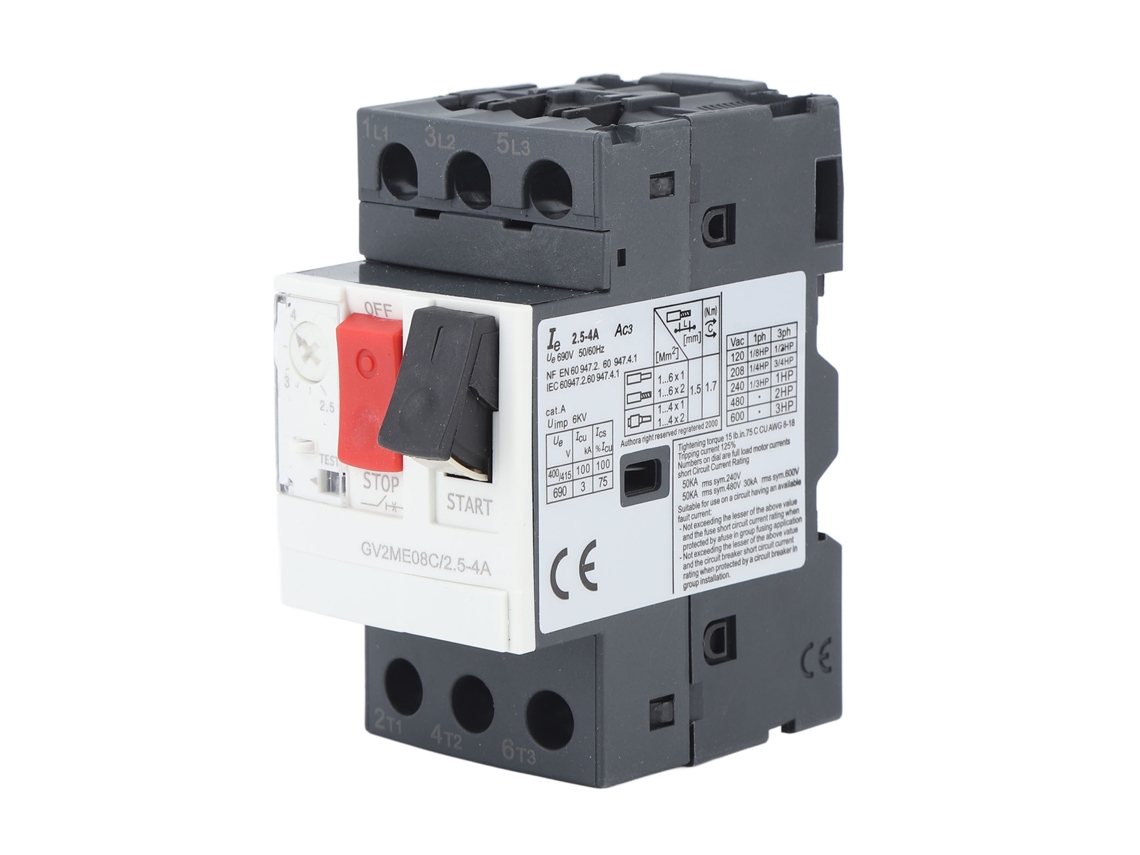 Disyuntor De Motor Para Protección Contra Sobrecarga Y Cortocircuito Ac690v Gv2 Me08c 2.5-4a