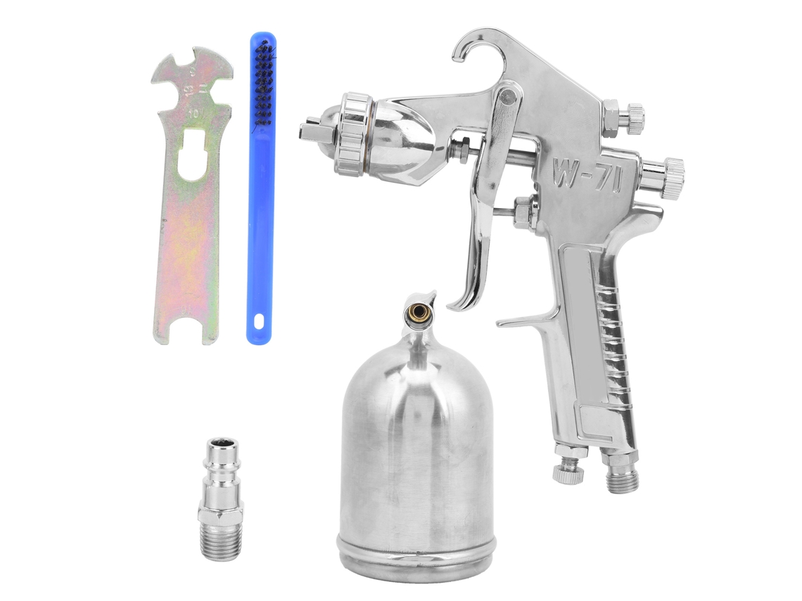 Pistola De Pintura Neumática De Alimentación Por Gravedad Con Depósito Superior, Boquilla De Acero De 1,3 Mm, Herramienta Neumática W-71