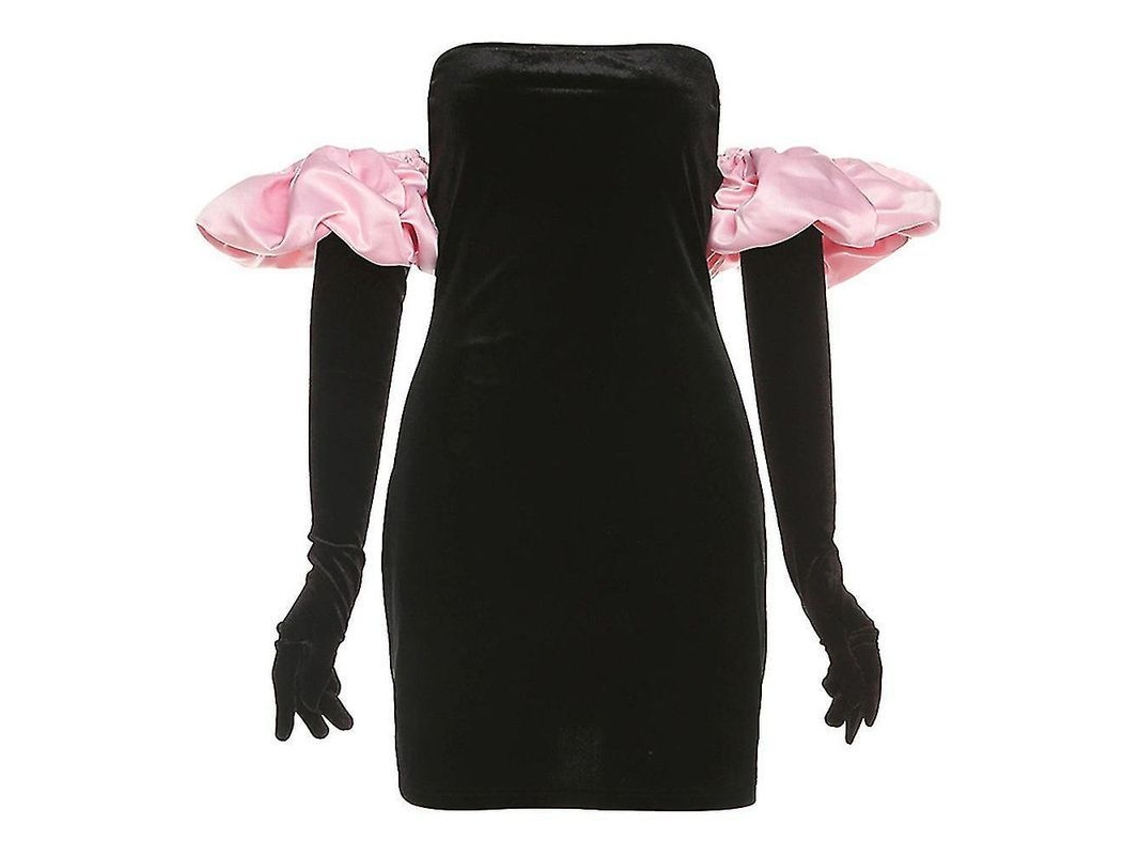 Vestido Ajustado Y Sexy Con Mangas Abullonadas Y Guantes Para Mujer, Moda De Invierno Y Primavera.