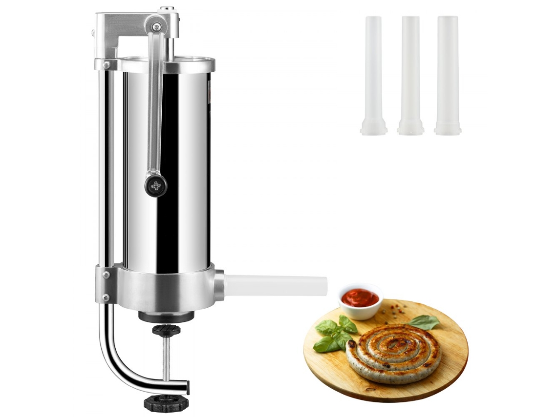 Máquina para hacer salchichas de acero inoxidable de 3 litros con embutido manual y máquina vertical Tekmaquinas