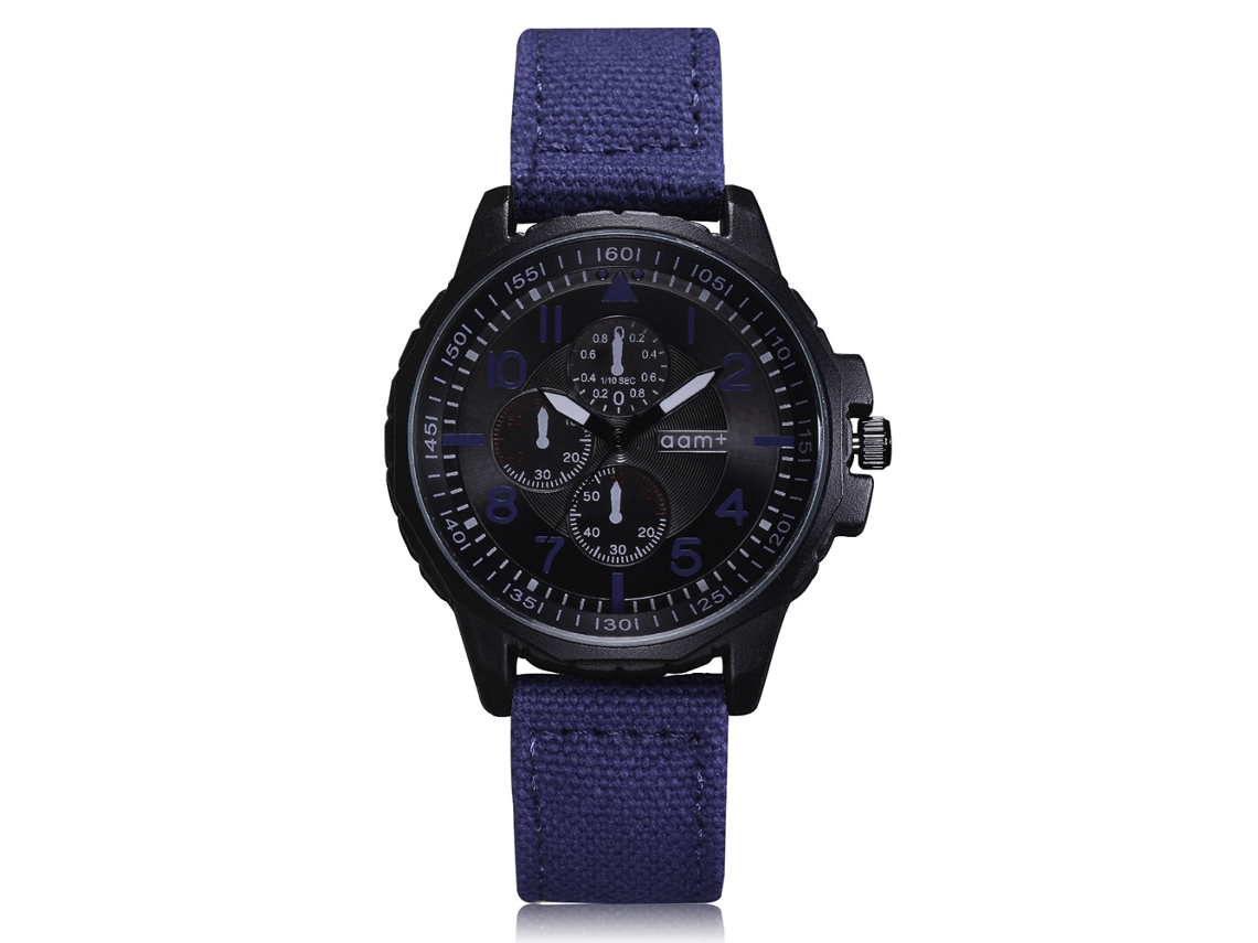 Reloj Deportivo Unisex Estudiante Con Correa De Lona Ultra Delgado (azul Real)