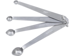 Juego De 4 Minicucharas Medidoras De Acero Inoxidable - Utensilios Y Accesorios De Cocina (plata)