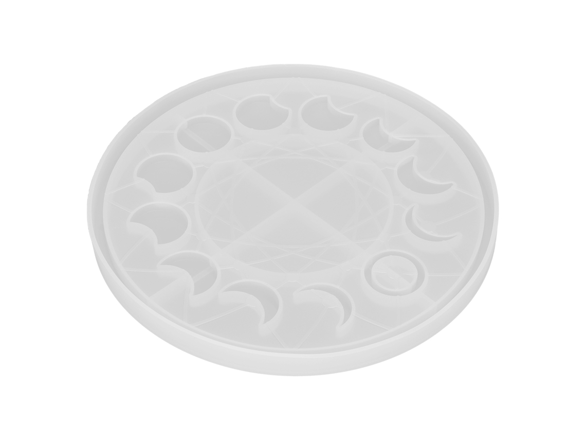 Omni-molde De Bandeja De Fases Lunares Para Resina Epoxi: Eclipse Lunar, Creciente, Para Manualidades, Joyería Y Decoración Hogar