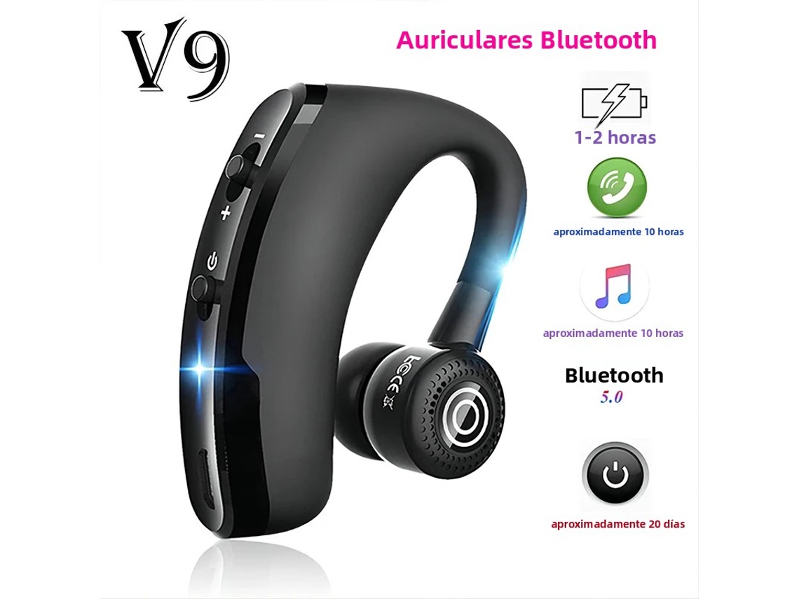 Auriculares Bluetooth Verdaderamente Inalámbricos Con Micrófono, Mini Llamadas Manos Libres Hifi, Diseño De Gancho Para La Oreja Único.