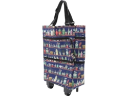 Bolsa De Compras Nuobesty Para Carrito Plegable, Bolsa Con Ruedas Y Asa Retráctil