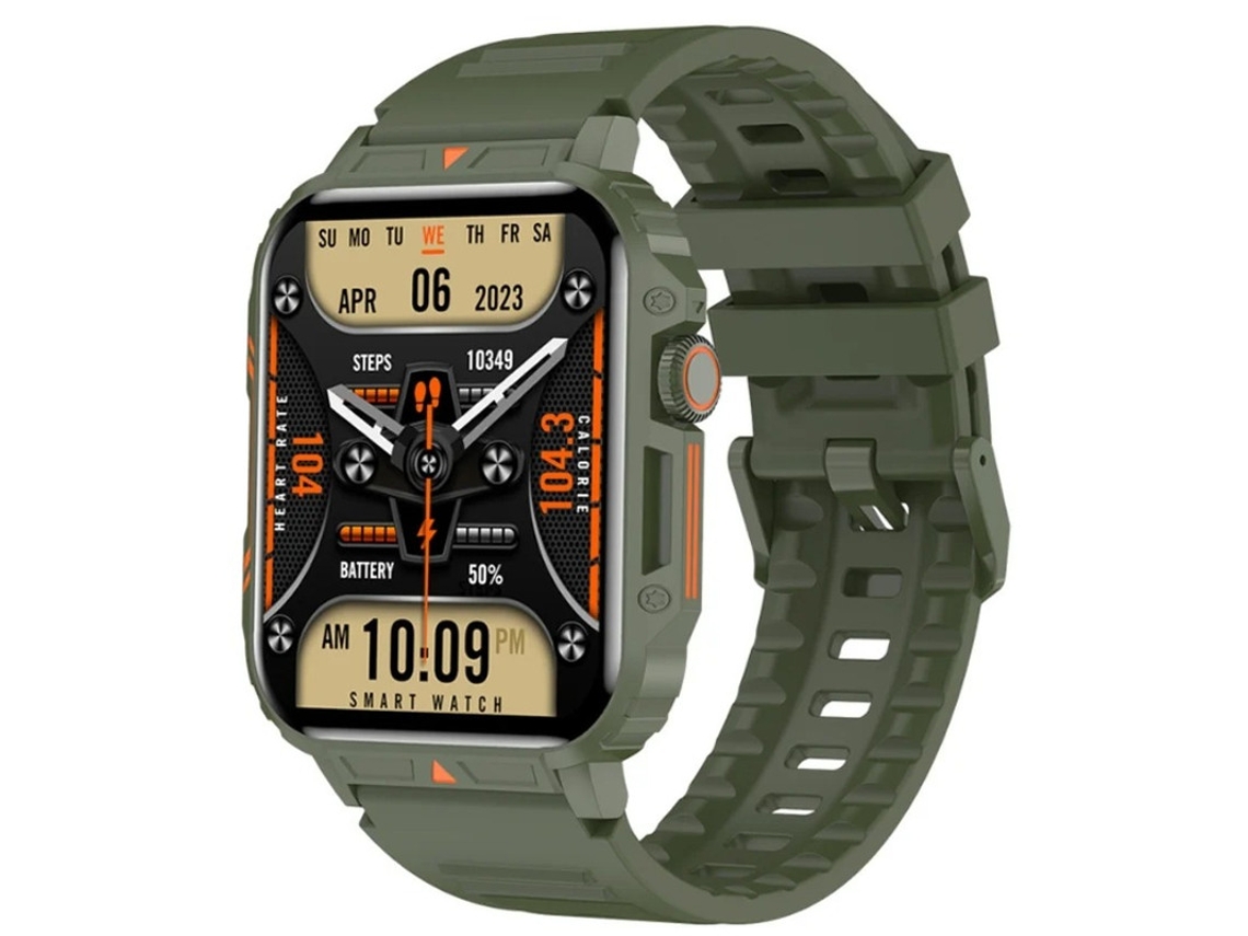 Reloj inteligente con Bluetooth, monitor de ritmo cardíaco, presión arterial, sueño, salud, podómetro, color verde Yizhood