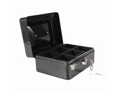 Mini Caja Fuerte Portátil Con Cerradura De Llave Para Dinero, Monedas Y Joyas En Casa O En La Oficina - Negra