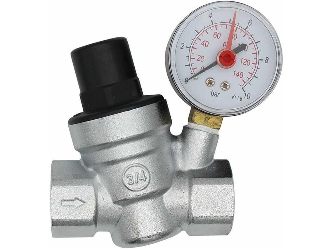 Regulador De Presión De Agua Dn20 De 3/4 De Pulgada Con Manómetro.