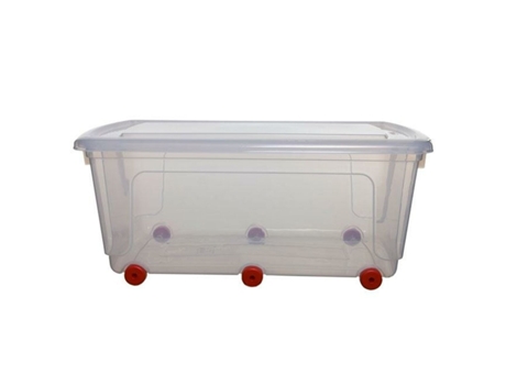 Caja de Almacenamiento con Ruedas Archivo 2000 Transparente 70 L